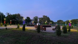 В центре села Подлесного обустроили освещение в зоне отдыха